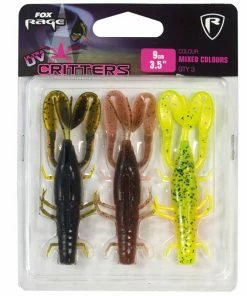 Fox Rage Critters Mixed UV Colour Packs - Shads & soft lure sets