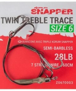 Korum Snapper Twin Treble Traces -